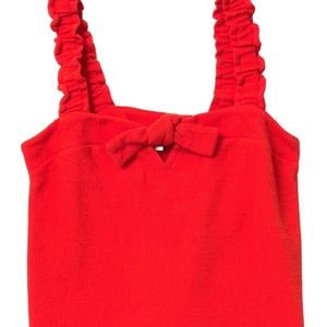 Madewell red tie tank
